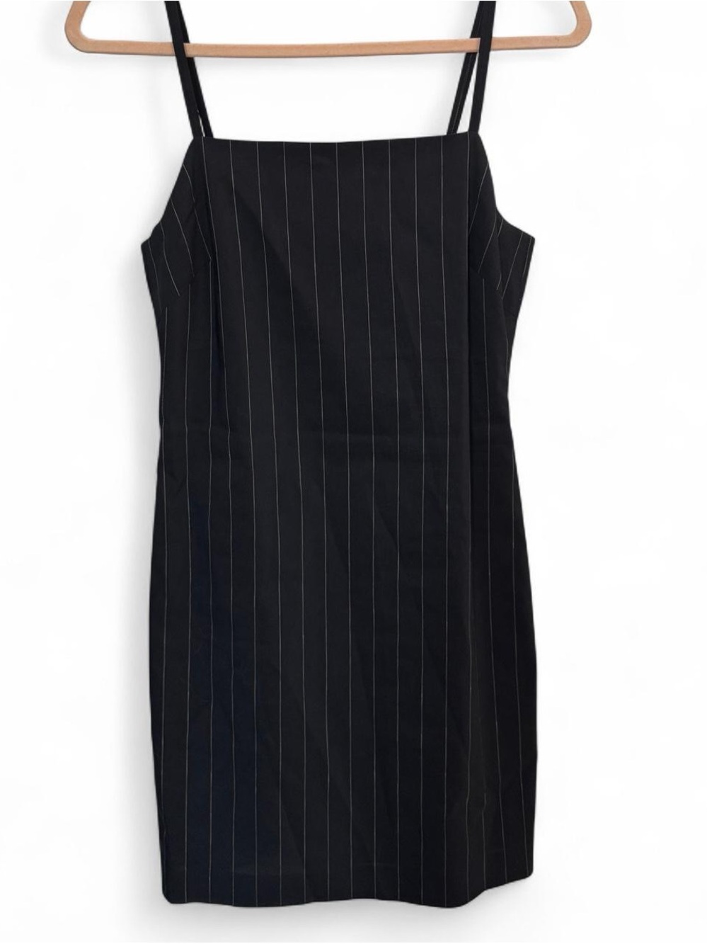 Theory Navy Pinstripe Mini Slip Dress